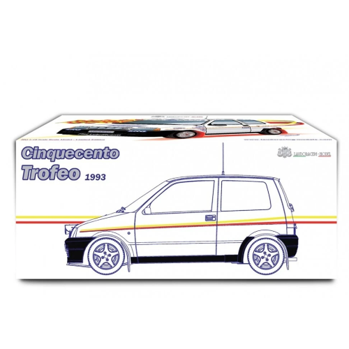 FIAT CINQUECENTO TROFEO N.65 RALLY MONTE CARLO 1993 1:18 Laudo Racing Auto Rally Modellino