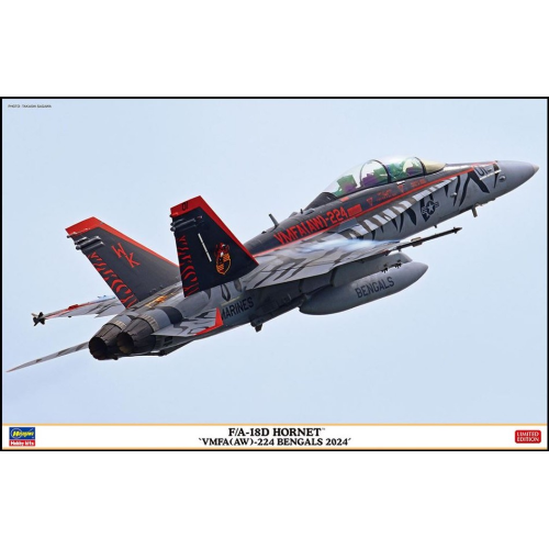 F/A-18D HORNET VMFA 224 BENGALS 2024 KIT 1:48 Hasegawa Kit Aerei Modellino