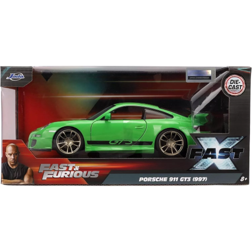 PORSCHE 2007 FAST & FURIOUS GREEN 1:24 Jada Toys Movie Modellino
