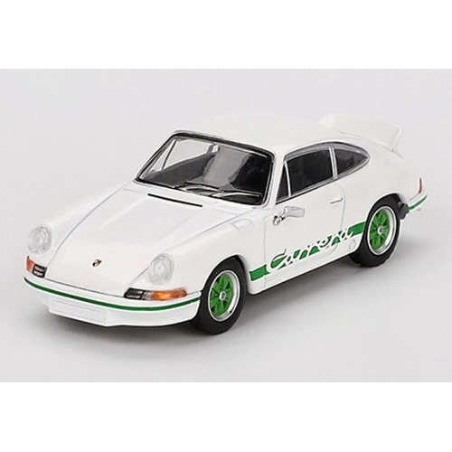 PORSCHE 911 (901) 2,7 CARRERA RS GRAND PRIX WHITE/GREEN 1:64 Mini GT Auto Stradali Modellino