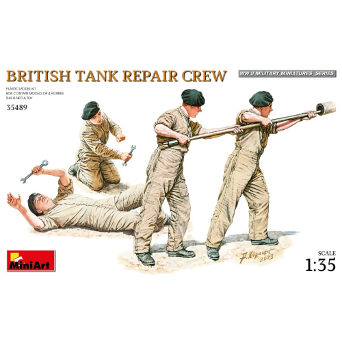 BRITISH TANK REPAIR CREW KIT 1:35 Miniart Kit Figure Militari Modellino