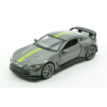 ASTON MARTIN V12 VANTAGE SILVERGUN WITH YELLOW STRIPES 1:43 RE.EL.Toys Auto Stradali Modellino