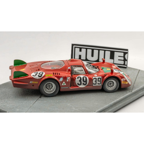 ALFA ROMEO 33.2 N.39 24H LE MANS 1968 IGNAZIO GIUNTI DIORAMA 1:43 Best Model Auto Competizione Modellino