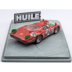 ALFA ROMEO 33.2 N.39 24H LE MANS 1968 IGNAZIO GIUNTI DIORAMA 1:43 Best Model Auto Competizione Modellino
