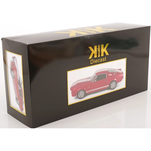 FORD MUSTANG SHELBY GT500 1967 RED/WHITE 1:12 KK Scale Auto Stradali Modellino