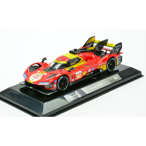 FERRARI 499P N.50 WINNER LE MANS 2024 FUOCO-NIELSEN-MOLINA SIGNATURE 1:43 Burago Auto Competizione Modellino