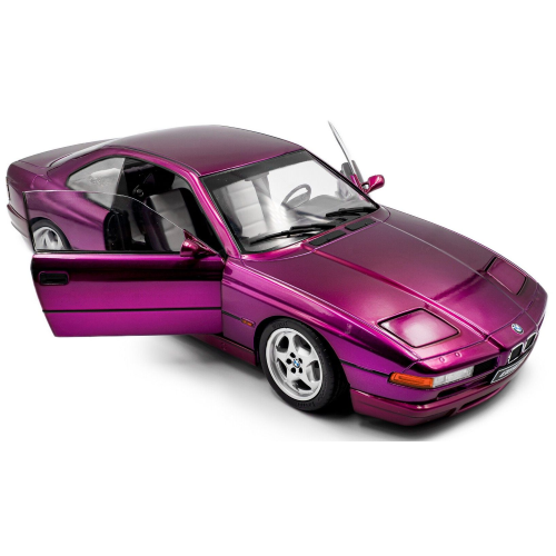 BMW 8-SERIES 850 CSI (E31) COUPE 1992 PURPLE 1:18 Solido Auto Stradali Modellino