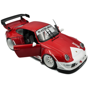 PORSCHE 911 993 RWB BODYKIT PORCO ROSSO COUPE 2020 WHITE/RED 1:18 Solido Auto Competizione Modellino
