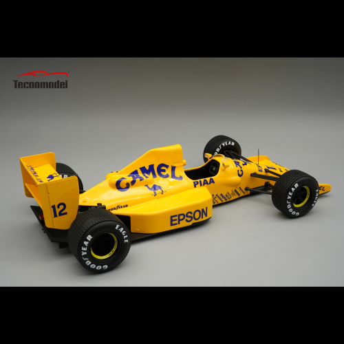 LOTUS 101 N.11 BRAZILIAN GP 1989 N.PIQUET C/VETRINA 1:18 Tecnomodel Formula 1 Modellino