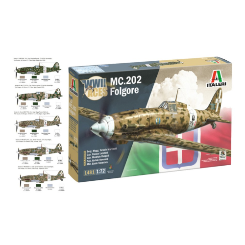 MC 202 FOLGORE ACES KIT 1:72 Italeri Kit Aerei Modellino