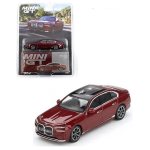 BMW I7 XDRIVE 60 2023 AVENTURIN RED 1:64 Mini GT Auto Stradali Modellino