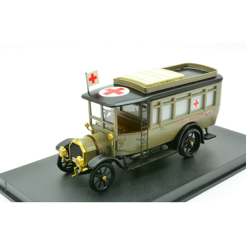 FIAT 15 TER AMBULANZA CROCE ROSSA ITALIANA 1:43 Rio Ambulanze Modellino