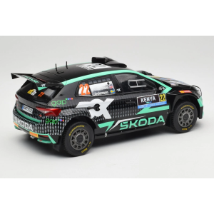 SKODA FABIA RALLY 2 N.22 SAFARI RALLY KENYA 2024 GREENSMITH-ANDERSSON1:18 Ixo Model Auto Rally Modellino