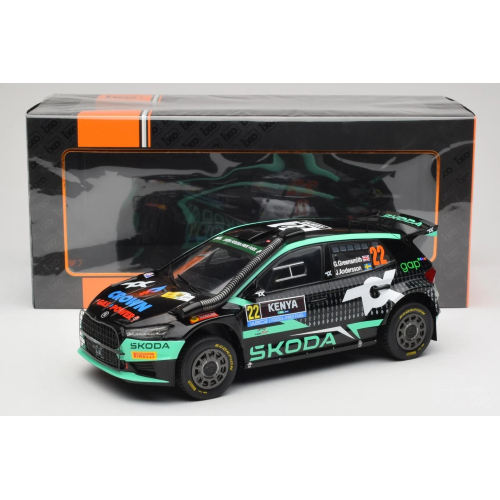 SKODA FABIA RALLY 2 N.22 SAFARI RALLY KENYA 2024 GREENSMITH-ANDERSSON1:18 Ixo Model Auto Rally Modellino