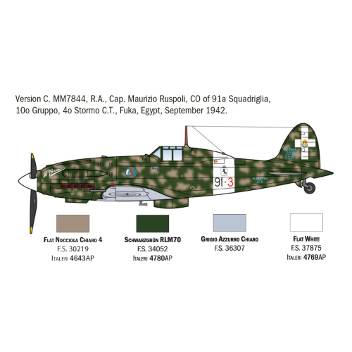 MC 202 FOLGORE ACES KIT 1:72 Italeri Kit Aerei Modellino
