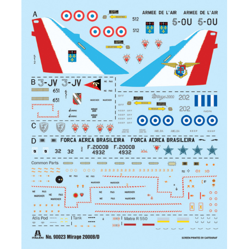 MIRAGE 2000 D KIT 1:72 Italeri Kit Aerei Modellino