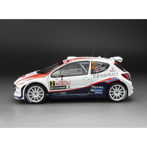 PEUGEOT 207 S2000 N.2 RALLY AUTOMOBILE MONTE CARLO 2011 P.SOLBERG 1:18 SunStar Auto Rally Modellino