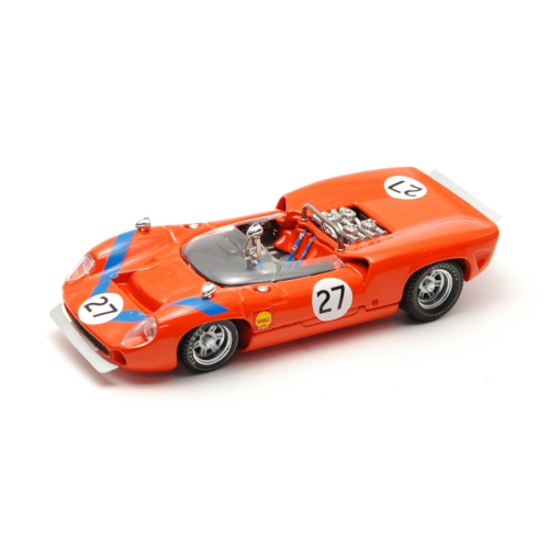 LOLA T 70 SPYDER N.27 7th FUJI 1968 T.SAKAI 1:43 Best Model Auto Competizione Modellino
