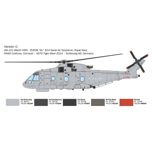 AW-101 MERLIN HM.1 KIT 1:72 Italeri Kit Elicotteri Modellino
