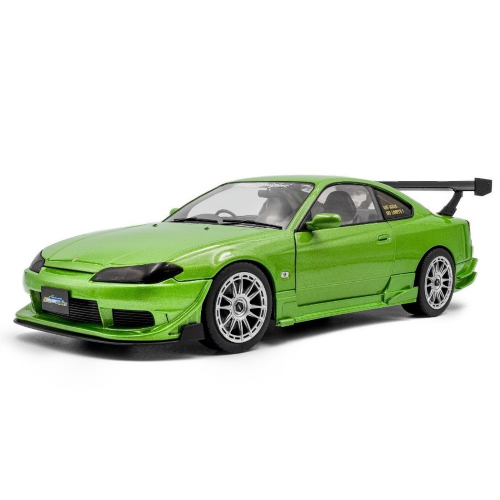 NISSAN SILVIA (S15) COUPE SPEC-R AERO 1999 METALLIC GREEN 1:18 Solido Auto Stradali Modellino