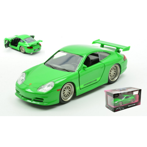 PORSCHE 911 GT3 (996) "PINK SLIPS" GREEN 1:32 Jada Toys Movie Modellino