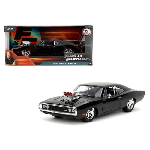 DODGE CHARGER 1970 FAST & FURIOUS GLOSSY BLACK 1:24 Jada Toys Movie Modellino
