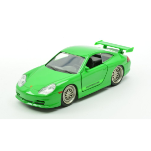 PORSCHE 911 GT3 (996) "PINK SLIPS" GREEN 1:32 Jada Toys Movie Modellino