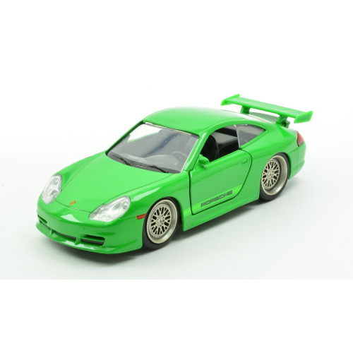 PORSCHE 911 GT3 (996) "PINK SLIPS" GREEN 1:32 Jada Toys Movie Modellino