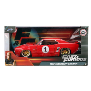 CHEVROLET CAMARO N.1 FAST & FURIOUS RED/WHITE 1:24 Jada Toys Movie Modellino