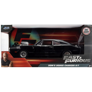 DODGE CHARGER 1970 FAST & FURIOUS GLOSSY BLACK 1:24 Jada Toys Movie Modellino