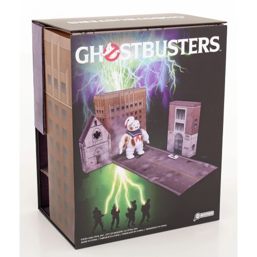 GHOSTBUSTERS NANO SCENE PUFT MARSHMALLOW MAN WITH CADILLAC ECTO-1 1:64 Jada Toys Movie Modellino