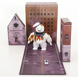 GHOSTBUSTERS NANO SCENE PUFT MARSHMALLOW MAN WITH CADILLAC ECTO-1 1:64 Jada Toys Movie Modellino