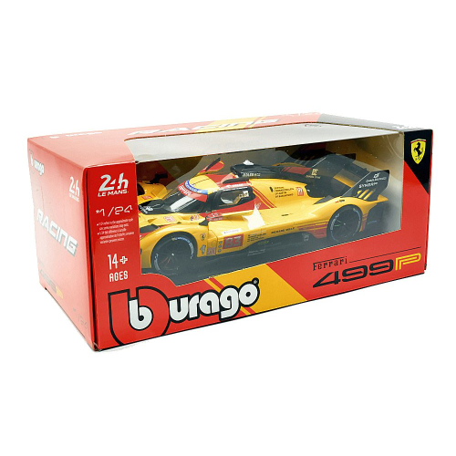 FERRARI 499P N.83 LE MANS 2024 KUBICA-YIFEI-SCARCMAN 1:24 Burago Auto Competizione Modellino