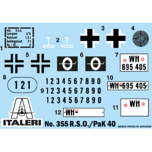 7,5 cm RSO WITH PAK40 KIT 1:35 Italeri Kit Mezzi Militari Modellino