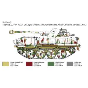 7,5 cm RSO WITH PAK40 KIT 1:35 Italeri Kit Mezzi Militari Modellino