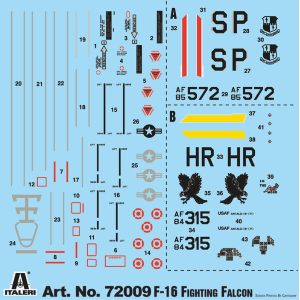 F-16 C/D NIGHT FALCON SET COMPLETO KIT 1:72 Italeri Kit Aerei Modellino