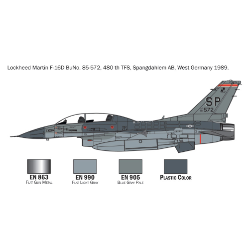 F-16 C/D NIGHT FALCON SET COMPLETO KIT 1:72 Italeri Kit Aerei Modellino