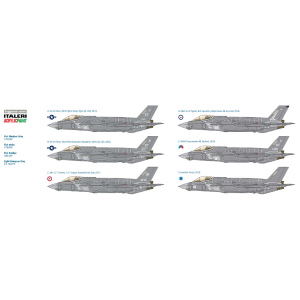 F-35A LIGHTING II LOCKHEED (49 cm) DECALS x 5 VERSIONI KIT 1:32 Italeri Kit Aerei Modellino
