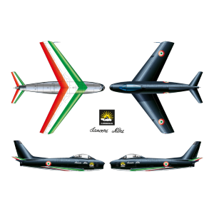 F-86E SABRE 1960 LANCERI NERI 1:100 Italeri Aerei Modellino