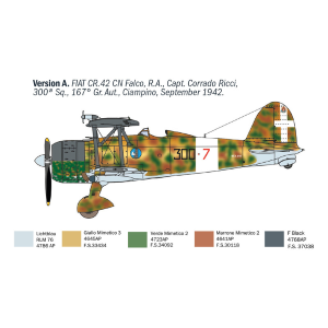 FIAT CR.42 CN "FALCO" NIGHT FIGHTER KIT 1:72 Italeri Kit Aerei Modellino
