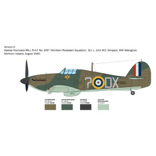 HURRICANE MK 1 ACES KIT 1:48 Italeri Kit Aerei Modellino