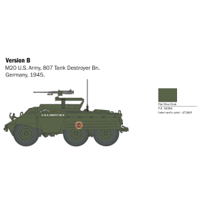 M8/M20 GREYHOUND KIT 1:56 Italeri Kit Mezzi Militari Modellino