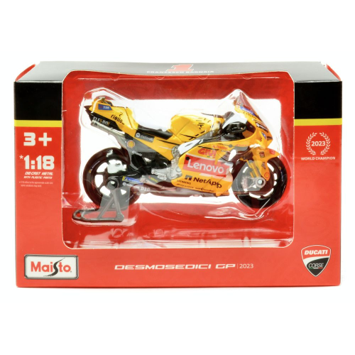 DUCATI PECCO BAGNAIA 2023 N.1 MISANO LIVERY 1:18 Maisto Moto Modellino