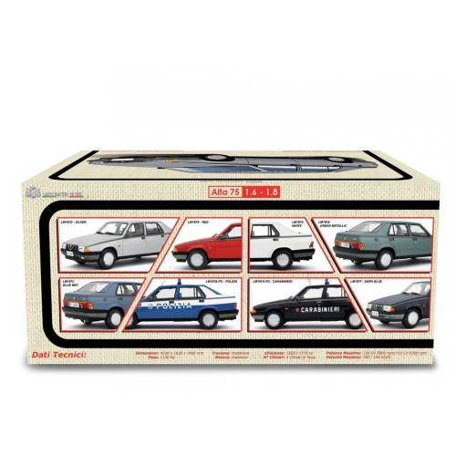 ALFA ROMEO 75 1.6-1.8 1985 POLIZIA 1:18 Laudo Racing Forze dell'Ordine Modellino