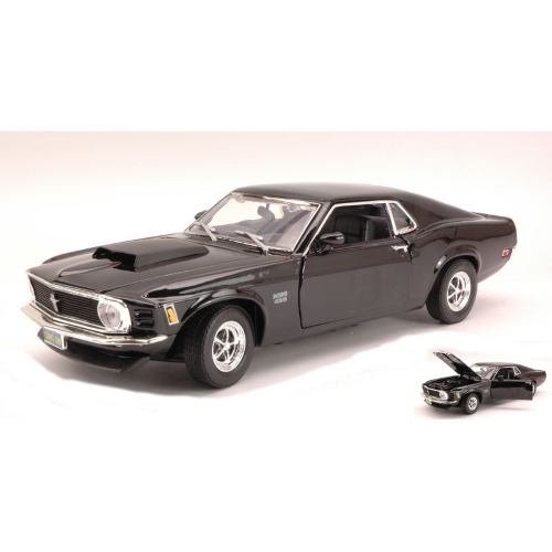 FORD MUSTANG BOSS 429 1970 BLACK 1:18 MotorMax Auto Stradali Modellino