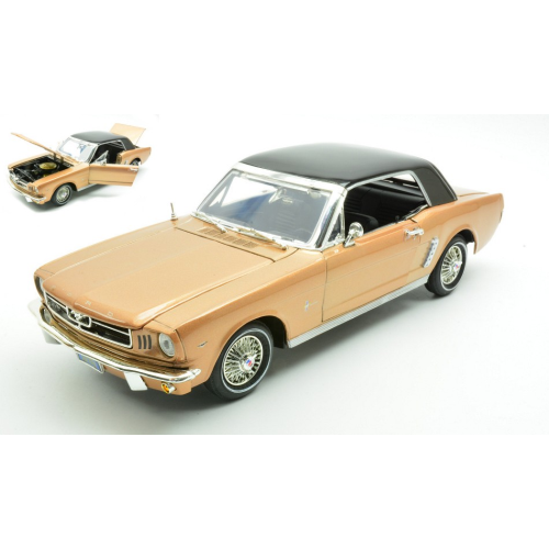 FORD MUSTANG 1964 HARD TOP GOLD 1:18 MotorMax Auto Stradali Modellino