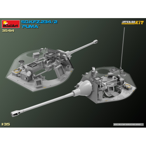 Sd.Kfz.234/2 PUMA INTERIOR KIT 35414 1:35 Miniart Kit Mezzi Militari Modellino