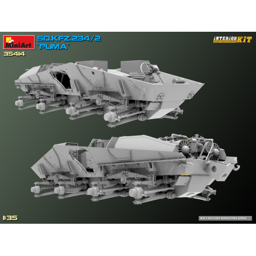 Sd.Kfz.234/2 PUMA INTERIOR KIT 35414 1:35 Miniart Kit Mezzi Militari Modellino