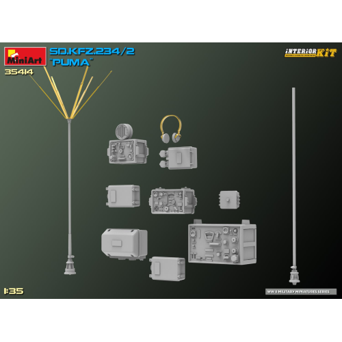 Sd.Kfz.234/2 PUMA INTERIOR KIT 35414 1:35 Miniart Kit Mezzi Militari Modellino