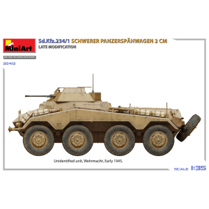 SD.KFZ.234/1 SCHWERER PANZERSPÄHWAGEN 2 CM LATE MOD KIT 1:35 Miniart Kit Mezzi Militari Modellino